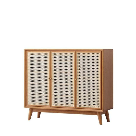 (包送貨安裝 | Delivery and Assembly Included) A138 日式藤織面三門鞋櫃 (rattan shoe cabinet)