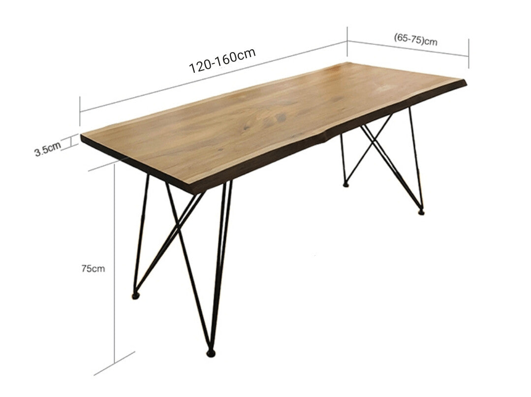 (包送貨安裝 | Delivery and Assembly Included)  A141不規則原木實木餐桌 (dining table)
