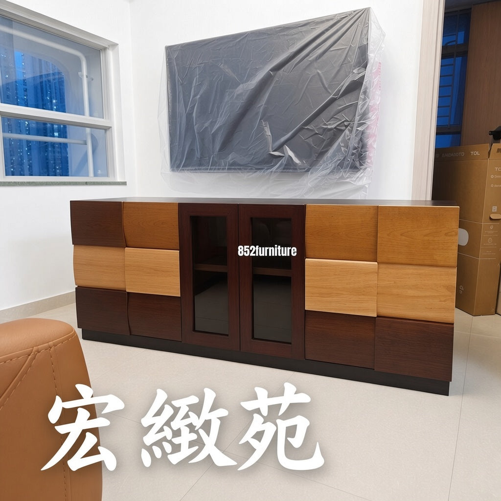 A627橡木拼接電視櫃 (Oak tv cabinet)
