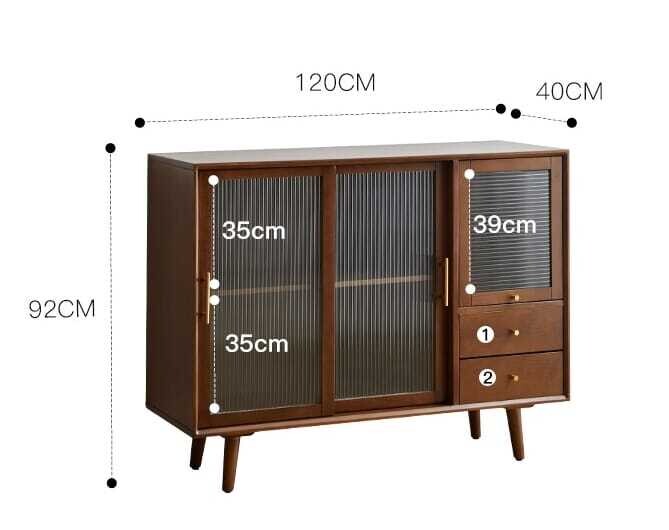 (包送貨安裝 | Delivery and Assembly Included) A143長虹玻璃餐邊櫃 (Moru Glass Sideboard)