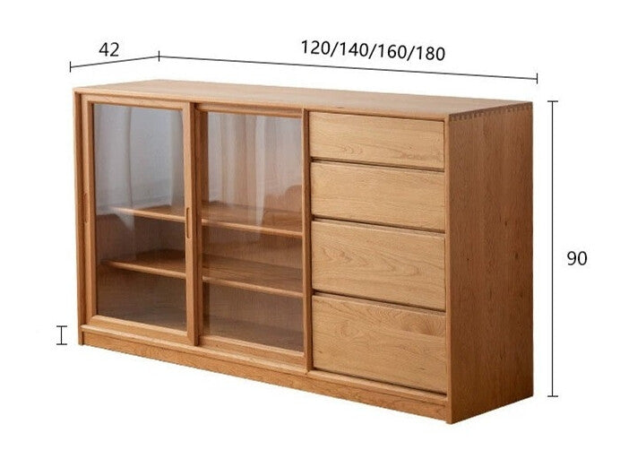 (包送貨安裝 | Delivery and Assembly Included) A203 日式玻璃餐邊櫃 (Dining Sideboard)
