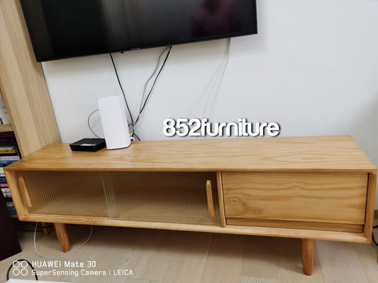 (包送貨安裝 | Delivery and Assembly Included)  A015 日式玻璃電視櫃 (tv cabinet)