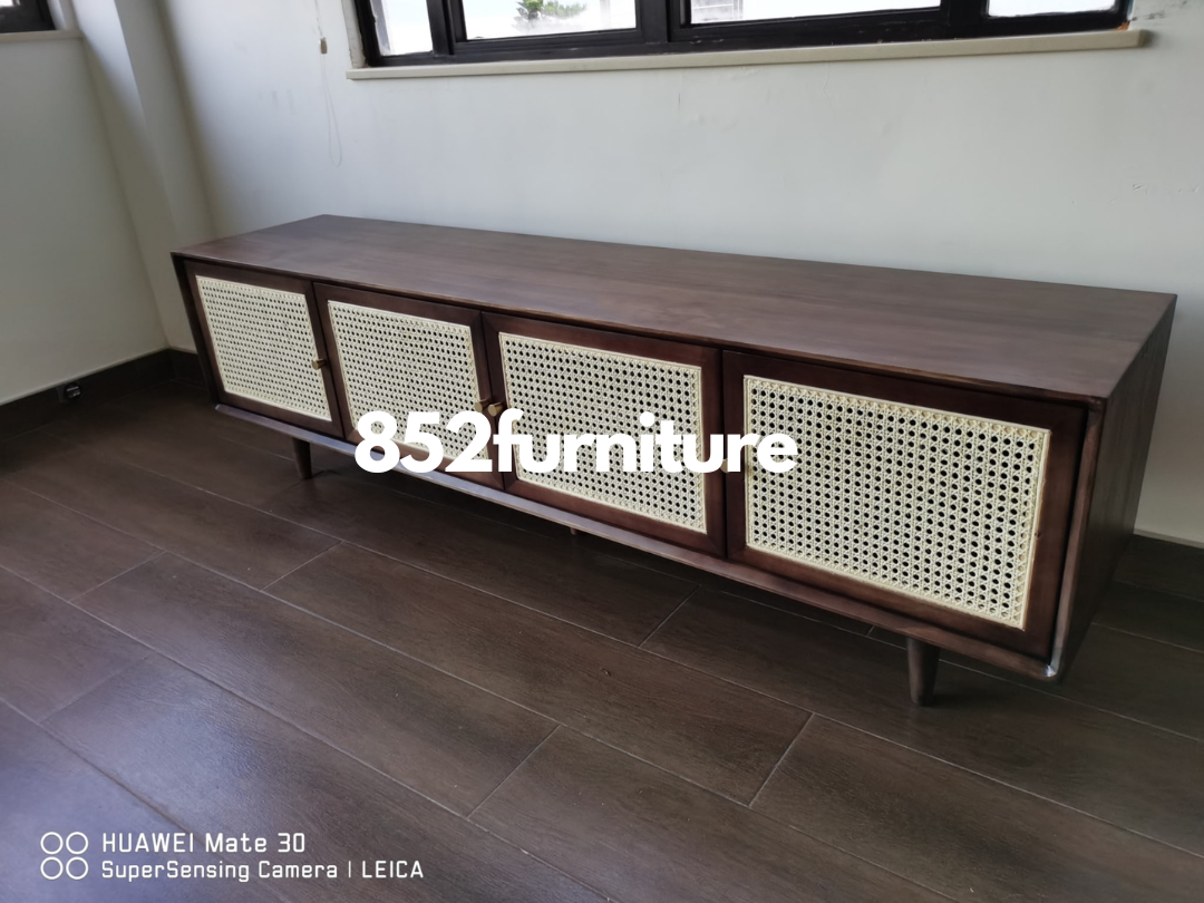(包送貨安裝 | Delivery and Assembly Included) A009 日式藤面電視櫃 (rattan tv cabinet)
