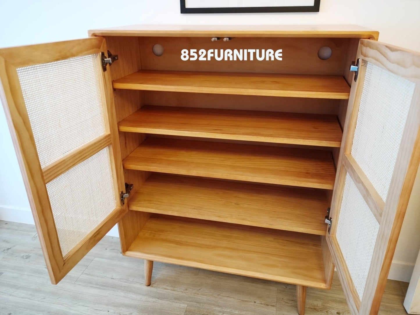 (包送貨安裝 | Delivery and Assembly Included) A147 簡約藤織面鞋櫃 (rattan shoe cabinet)