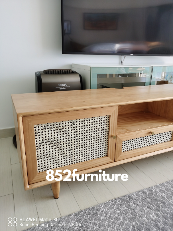 (包送貨安裝 | Delivery and Assembly Included) A148 藤織面電視櫃 (rattan tv cabinet)