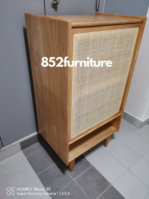 (包送貨安裝 | Delivery and Assembly Included) A132 日式藤織面實木鞋櫃 (rattan shoe cabinet)