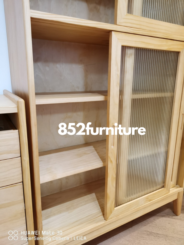 (包送貨安裝 | Delivery and Assembly Included) A118 日式長虹玻璃實木餐櫃 (dining sideboard)