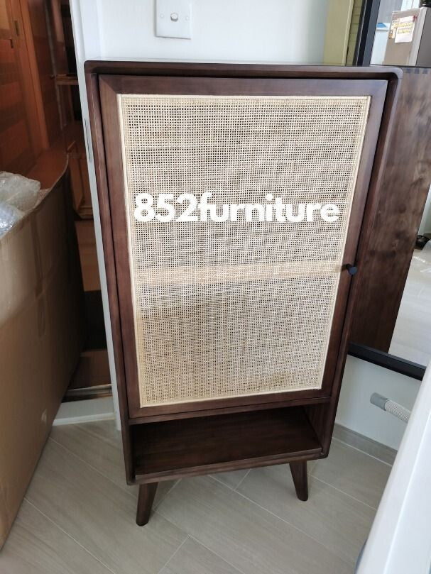 (包送貨安裝 | Delivery and Assembly Included) A132 日式藤織面實木鞋櫃 (rattan shoe cabinet)