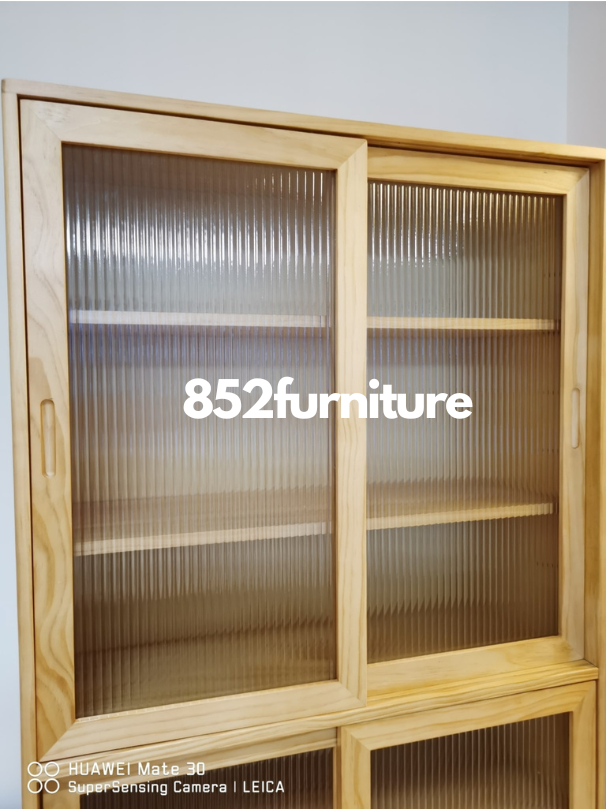 (包送貨安裝 | Delivery and Assembly Included) A118 日式長虹玻璃實木餐櫃 (dining sideboard)