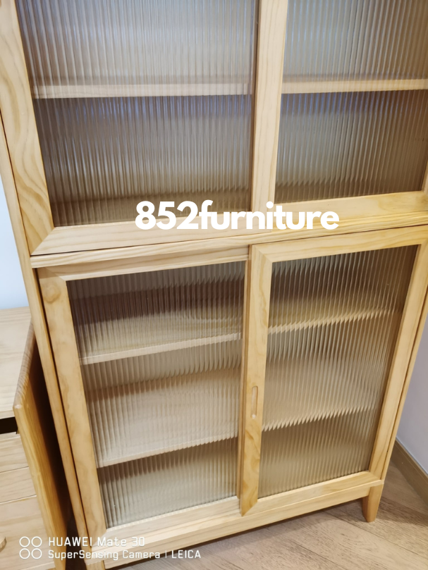 (包送貨安裝 | Delivery and Assembly Included) A118 日式長虹玻璃實木餐櫃 (dining sideboard)