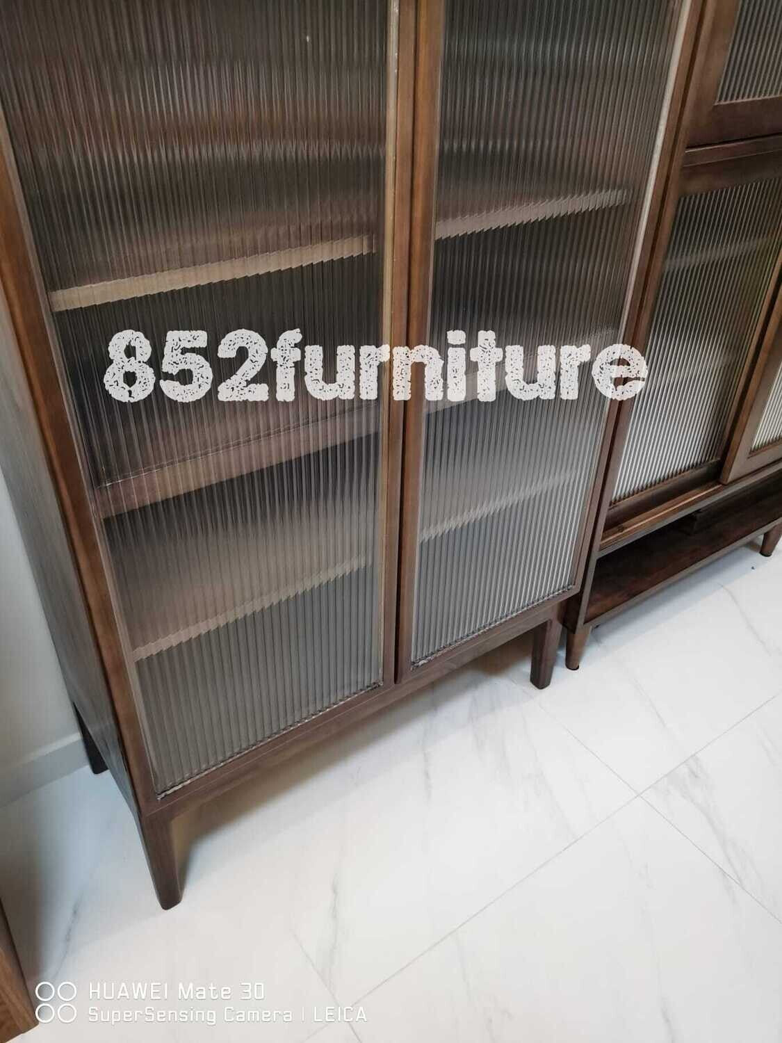 (包送貨安裝 | Delivery and Assembly Included) A118 日式長虹玻璃實木餐櫃 (dining sideboard)