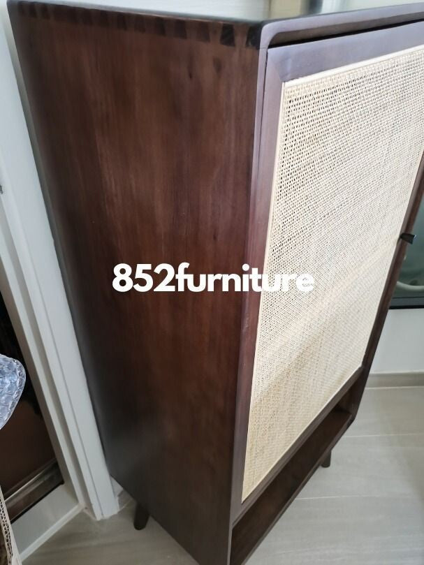 (包送貨安裝 | Delivery and Assembly Included) A132 日式藤織面實木鞋櫃 (rattan shoe cabinet)