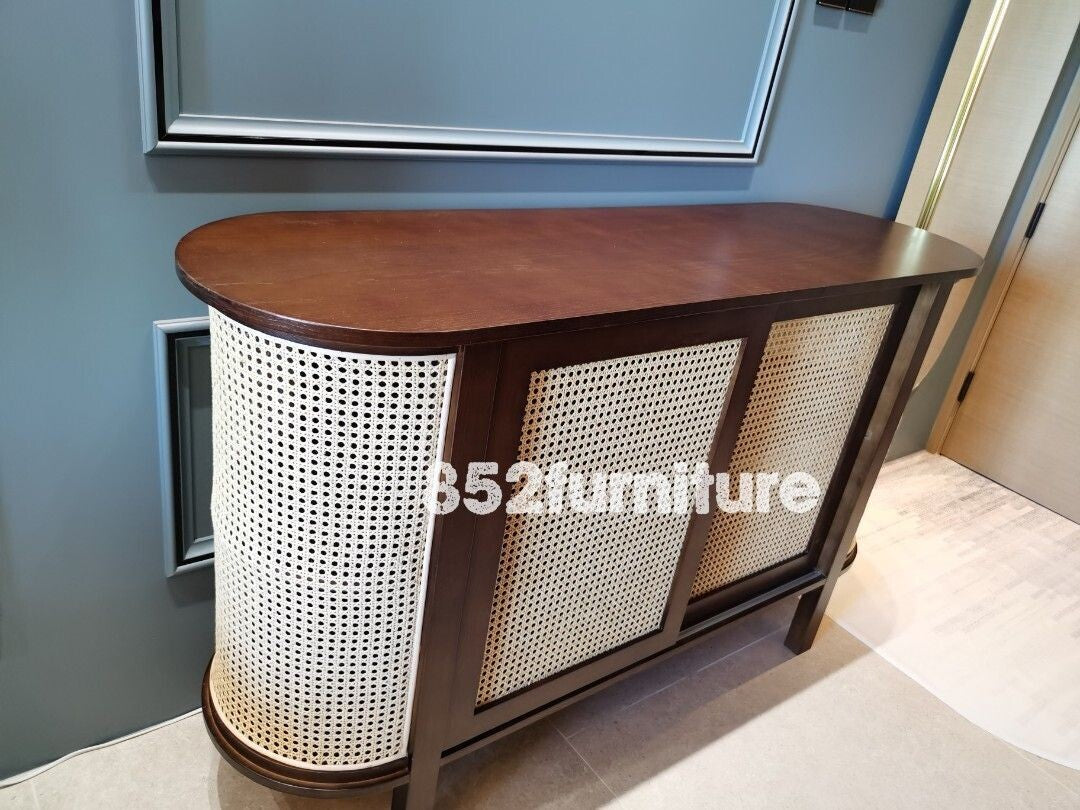 (包送貨安裝 | Delivery and Assembly Included)   A210日式藤面餐邊櫃 (rattan sideboard)