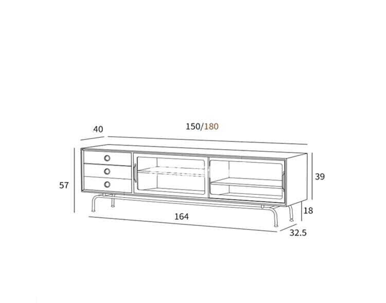 (包送貨安裝 | Delivery and Assembly Included)  A216金屬腳電視櫃 (solid wood tv cabinet)