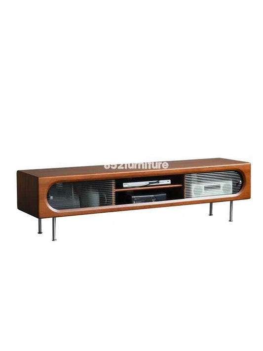(包送貨安裝 | Delivery and Assembly Included) A220 复古實木玻璃電視櫃 (Retro tv cabinet)