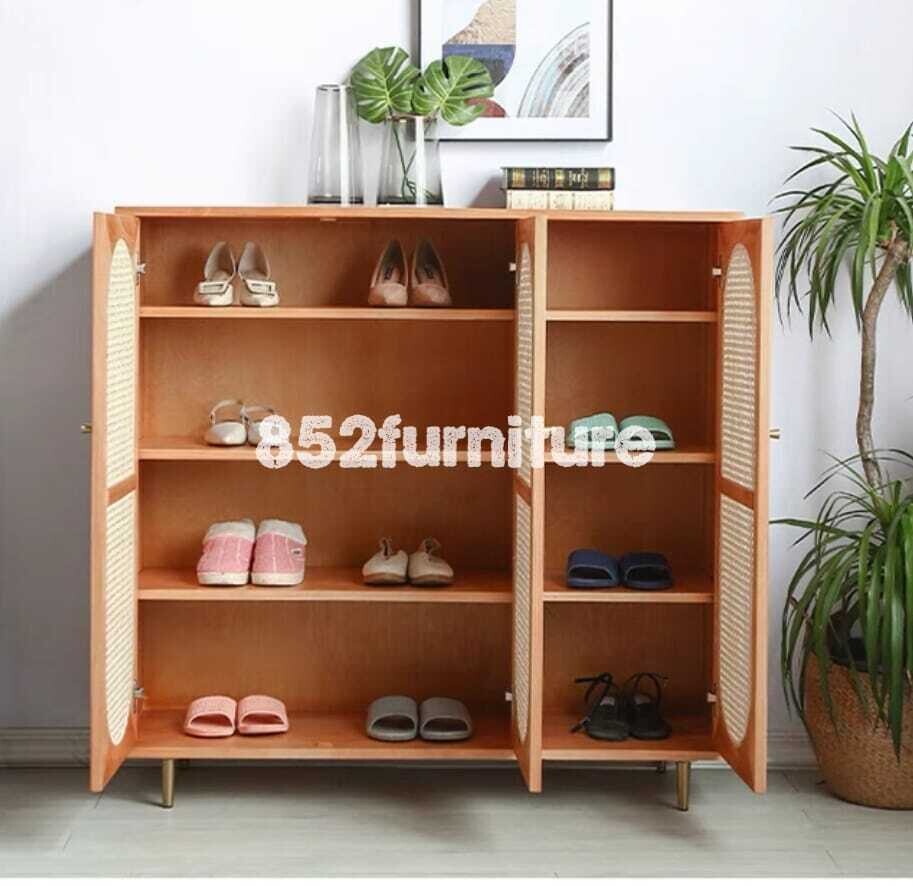 (包送貨安裝 | Delivery and Assembly Included) A224 日式藤面鞋櫃 (Rattan shoe cabinet)