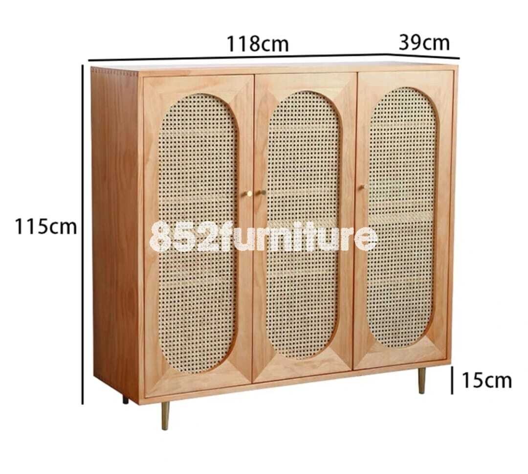 (包送貨安裝 | Delivery and Assembly Included) A224 日式藤面鞋櫃 (Rattan shoe cabinet)