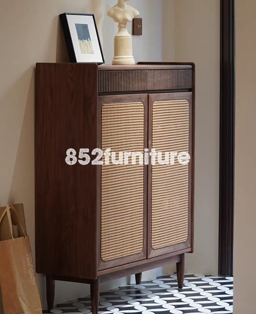 (包送貨安裝 | Delivery and Assembly Included)  A225 日式藤面簡約鞋櫃 (Rattan shoe cabinet)