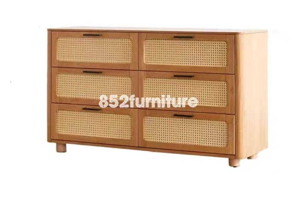 (包送貨安裝 | Delivery and Assembly Included)  A228 日式藤面斗櫃 (Rattan Chest of drawers)