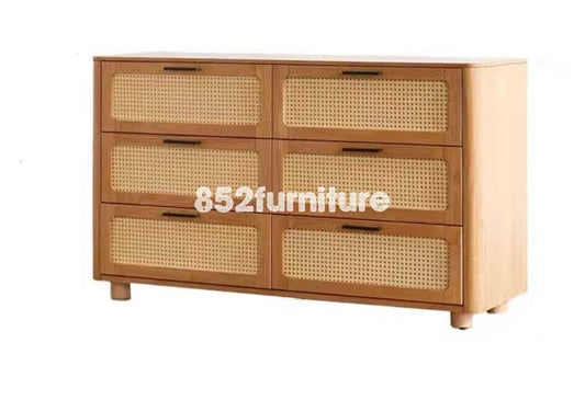 (包送貨安裝 | Delivery and Assembly Included)  A228 日式藤面斗櫃 (Rattan Chest of drawers)