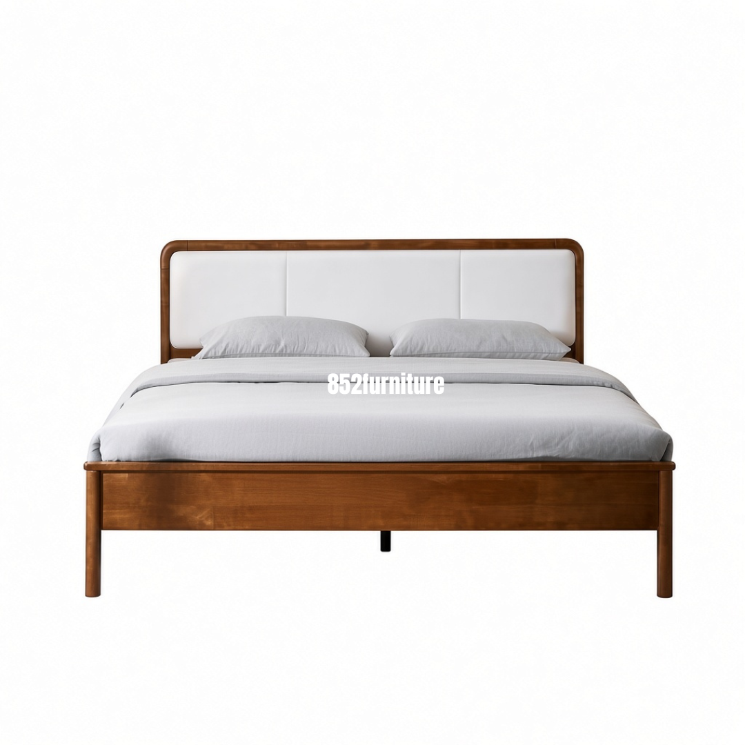 (包送貨安裝 | Delivery and Assembly Included) A643 木制大床 (Wooden cabinet style bed)