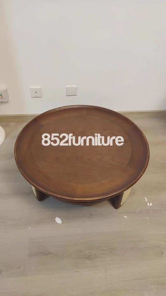 (包送貨安裝 | Delivery and Assembly Included)  A365 日式藤織面茶几 (Rattan coffee table)