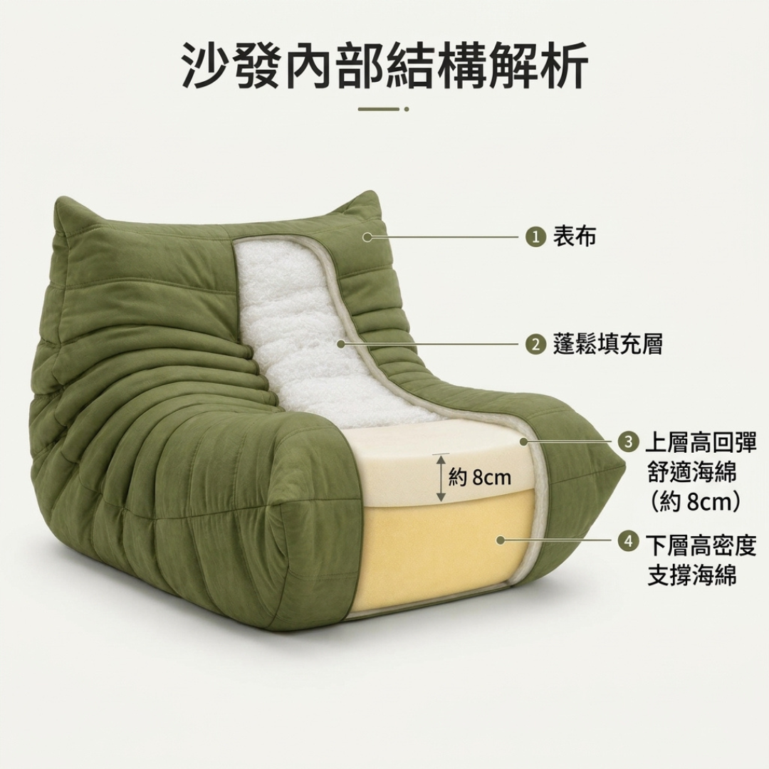 (包送貨安裝 | Delivery and Assembly Included)  A646日式懶人梳化 (Fabric sofa)