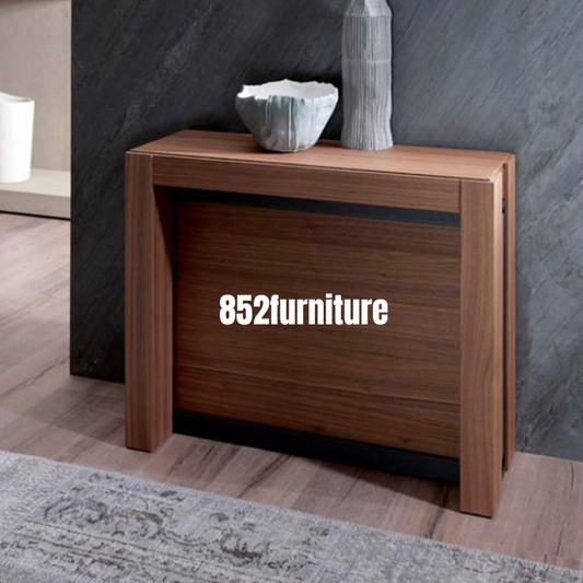 (包送貨安裝 | Delivery and Assembly Included) A397 實木申縮餐桌 (Wooden extendable dining table)