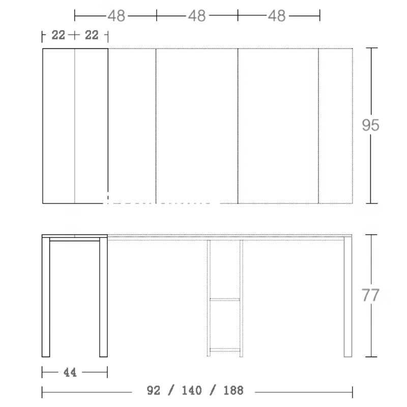 (包送貨安裝 | Delivery and Assembly Included) A397 實木申縮餐桌 (Wooden extendable dining table)