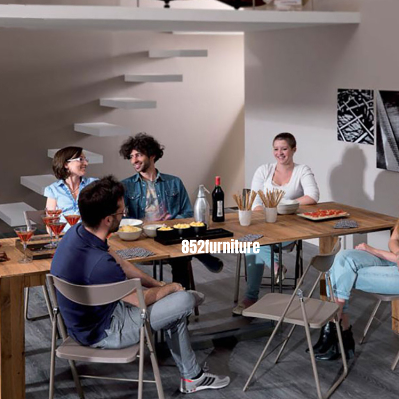 (包送貨安裝 | Delivery and Assembly Included) A397 實木申縮餐桌 (Wooden extendable dining table)