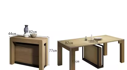(包送貨安裝 | Delivery and Assembly Included) A397 實木申縮餐桌 (Wooden extendable dining table)