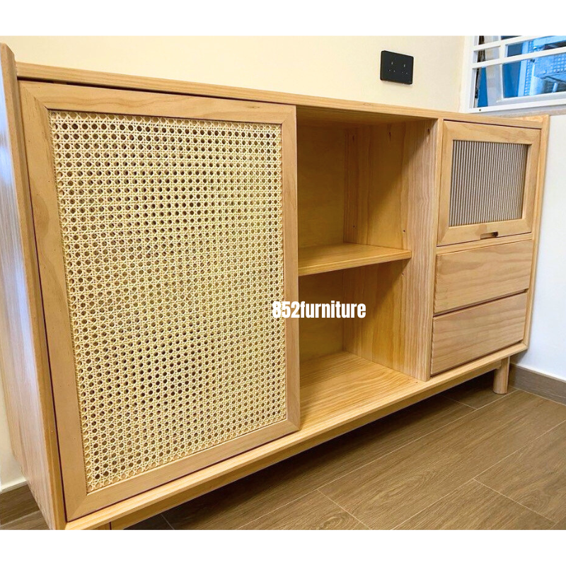 (包送貨安裝 | Delivery and Assembly Included) A436日式餐邊櫃 (Wooden dining sideboard)