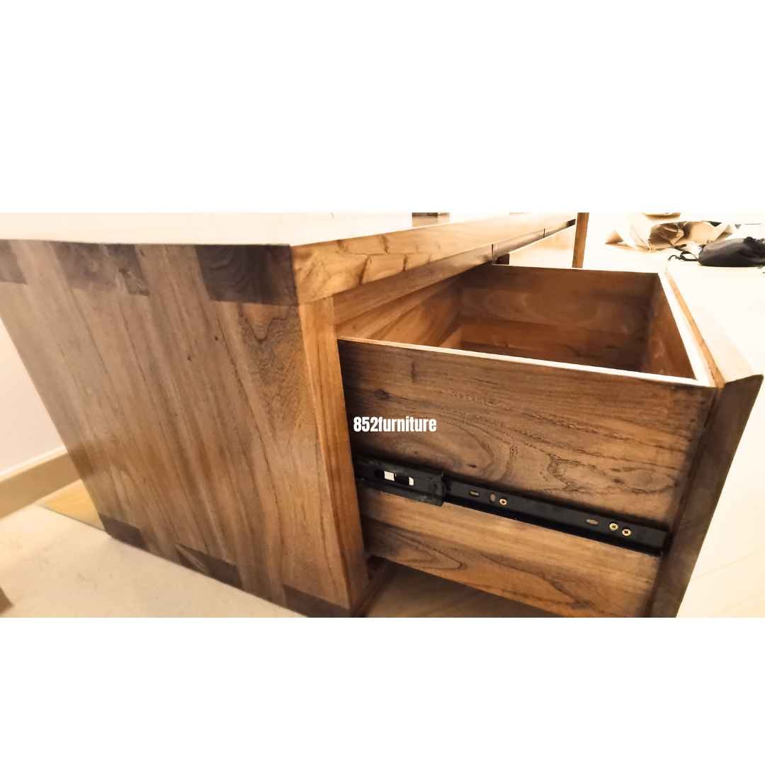 (包送貨安裝 | Delivery and Assembly Included)  A411老榆木電視櫃 (Elm Tv Cabinet)