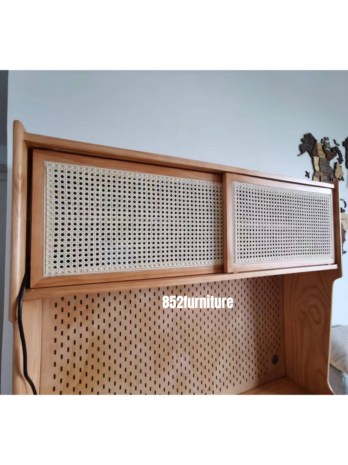(包送貨安裝 | Delivery and Assembly Included)  A019藤織面餐邊櫃 (Rattan Dining sideboard)