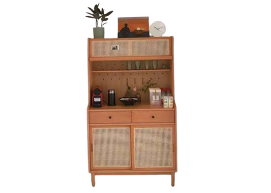 (包送貨安裝 | Delivery and Assembly Included)  A019藤織面餐邊櫃 (Rattan Dining sideboard)