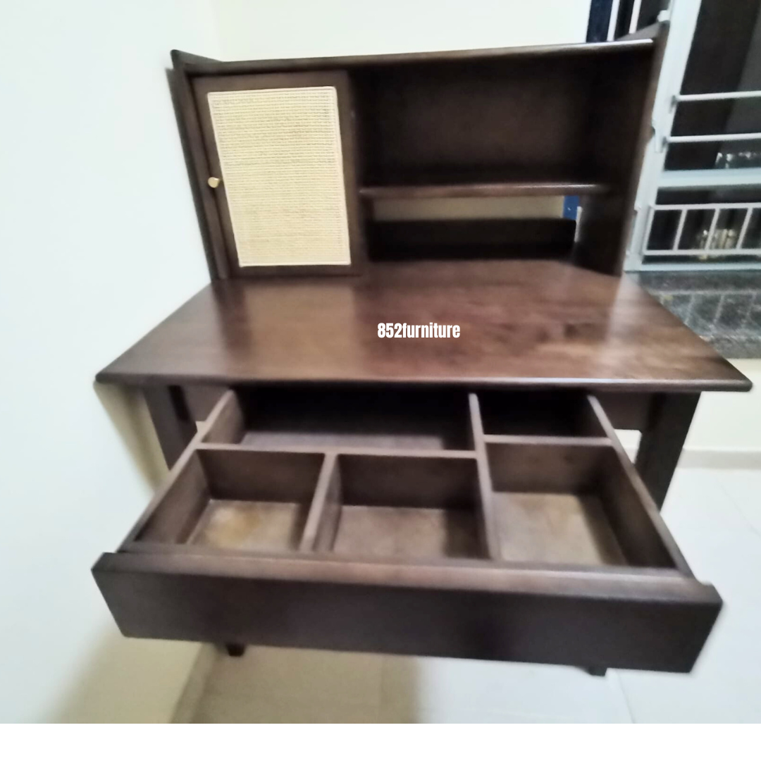 (包送貨安裝 | Delivery and Assembly Included) A061 簡約日式書台(rattan desk)