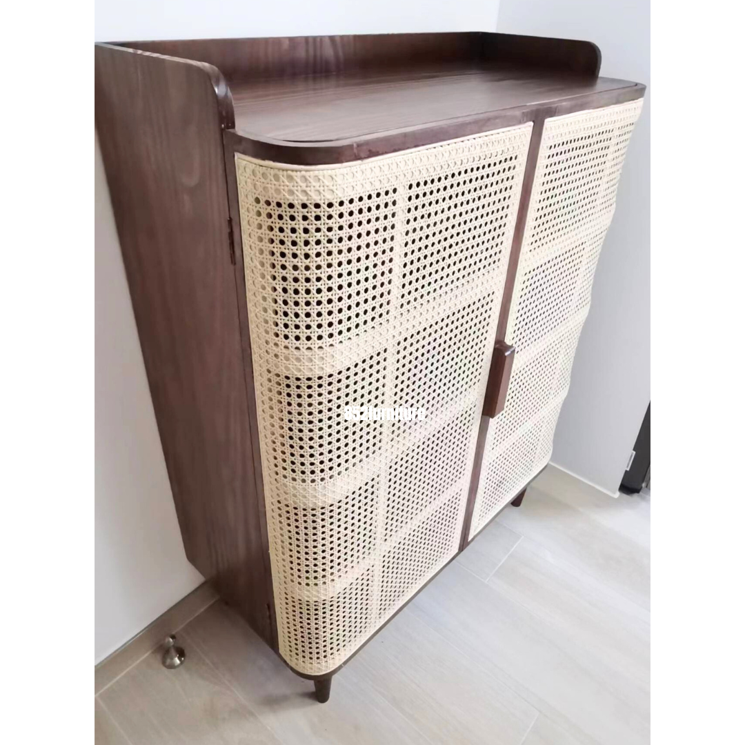 (包送貨安裝 | Delivery and Assembly Included)  A120 簡約藤織面鞋櫃 (rattan shoe cabinet)