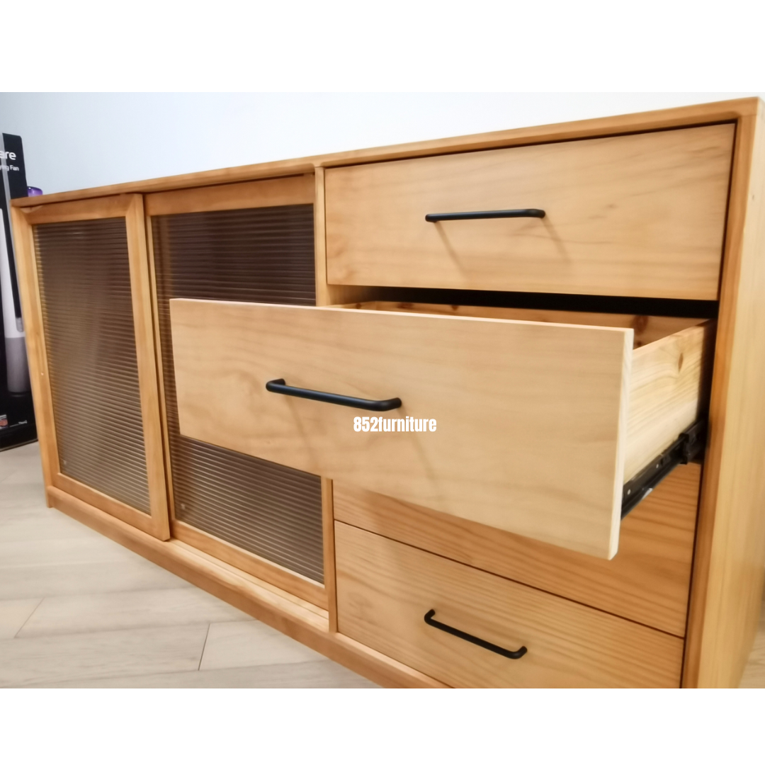 (包送貨安裝 | Delivery and Assembly Included) A203 日式玻璃餐邊櫃 (Dining Sideboard)