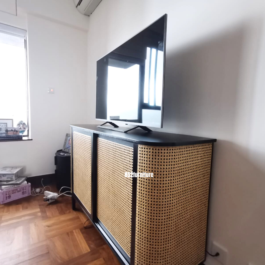 (包送貨安裝 | Delivery and Assembly Included)   A210日式藤面餐邊櫃 (rattan sideboard)