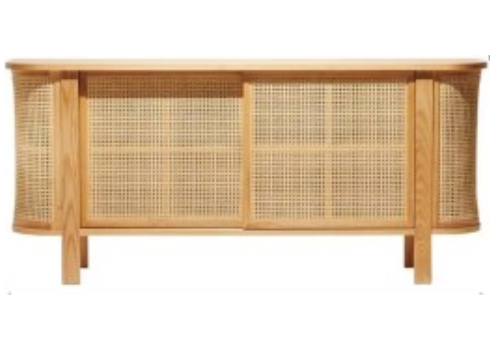 (包送貨安裝 | Delivery and Assembly Included)   A210日式藤面餐邊櫃 (rattan sideboard)