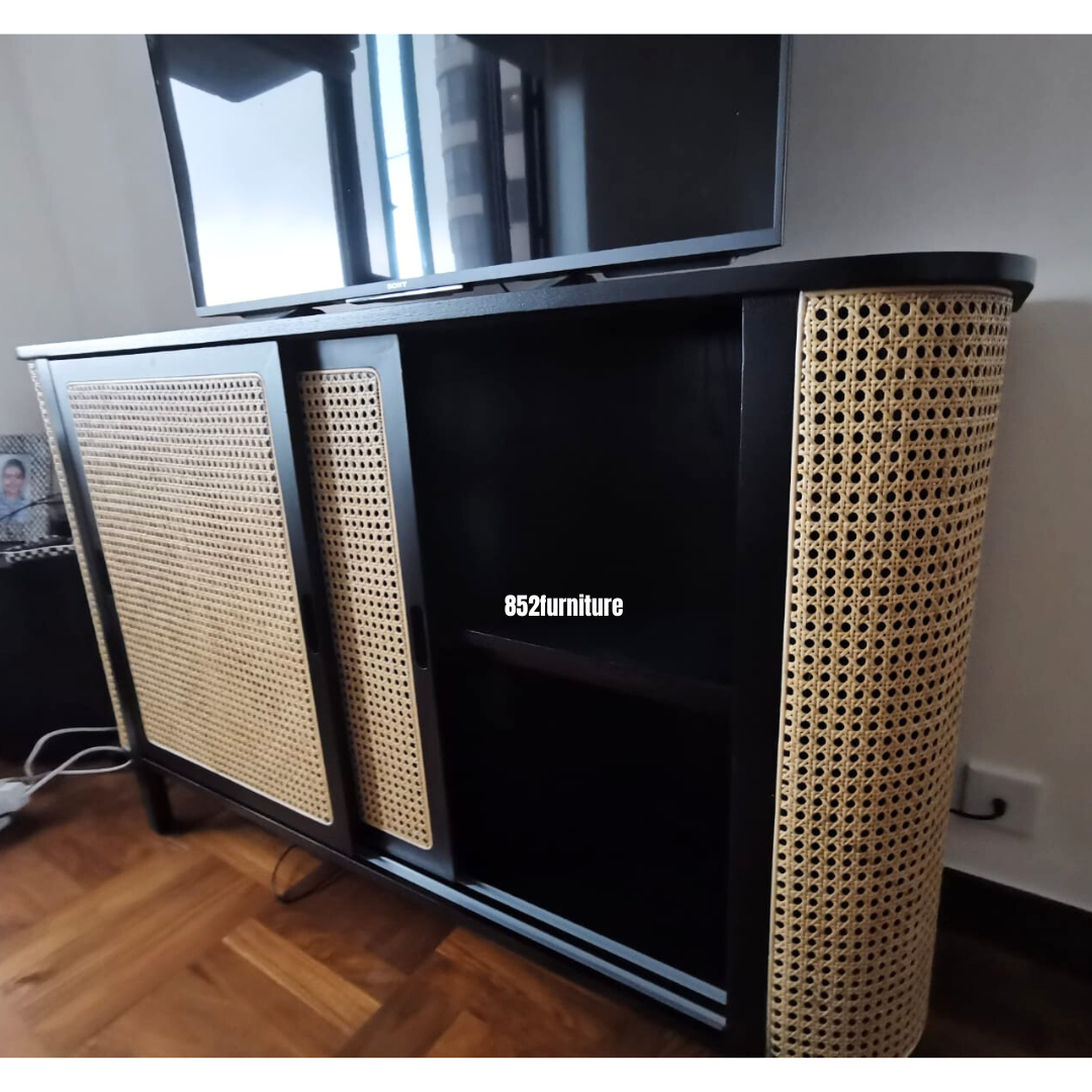 (包送貨安裝 | Delivery and Assembly Included)   A210日式藤面餐邊櫃 (rattan sideboard)