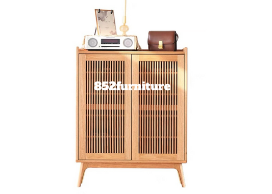 (包送貨安裝 | Delivery and Assembly Included) A355 日式橡木條子鞋櫃 (Oak shoe cabinet)