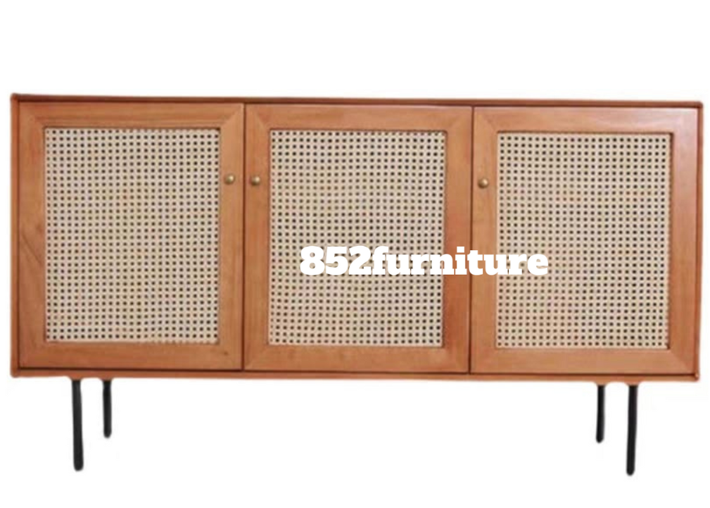 (包送貨安裝 | Delivery and Assembly Included) A357 日式藤織面餐邊櫃 (rattan dining sideboard)