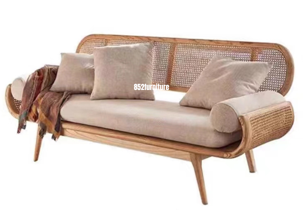 (包送貨安裝 | Delivery and Assembly Included) A395 日式藤織梳化 (rattan sofa)