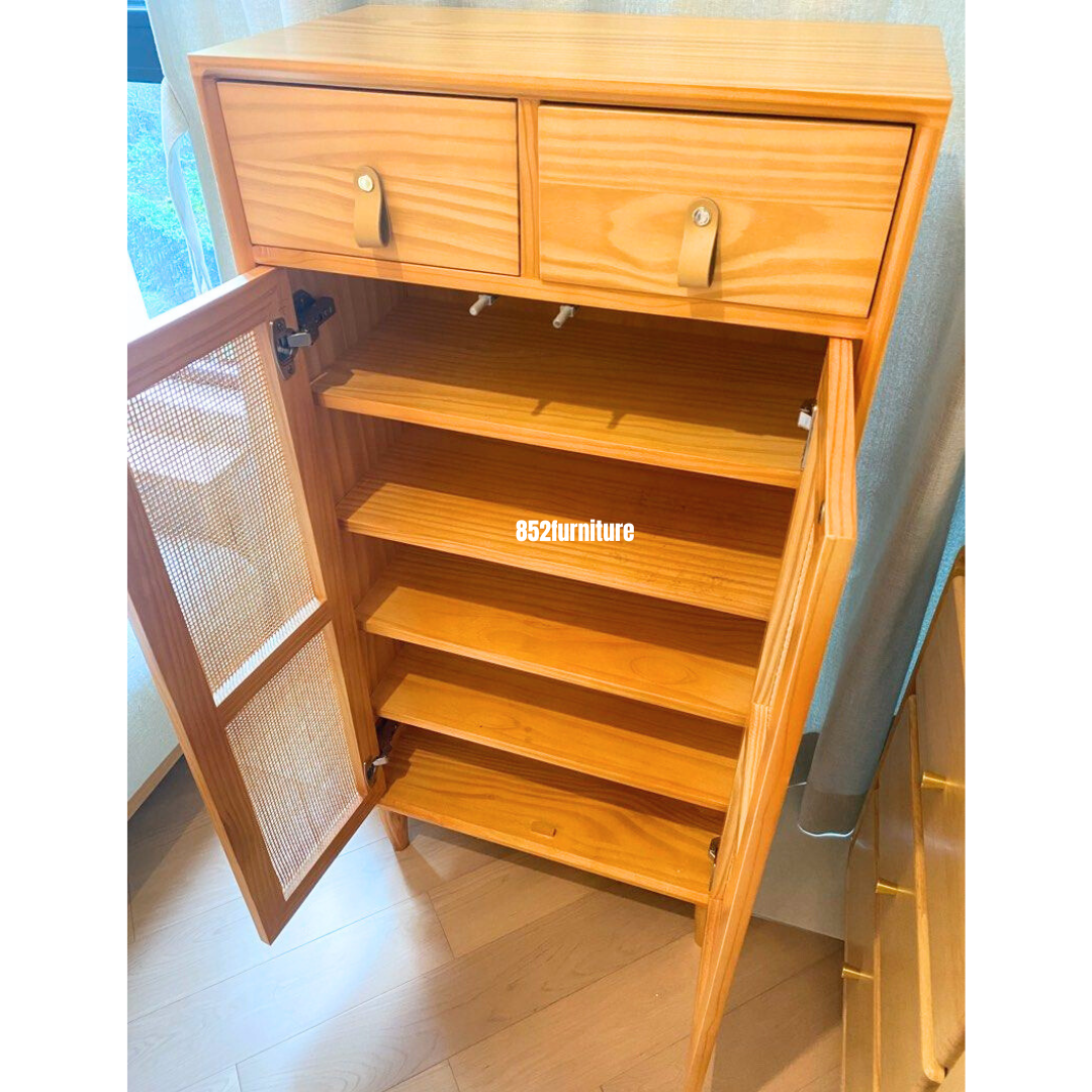 (包送貨安裝 | Delivery and Assembly Included) A413藤織面鞋櫃 (rattan shoe cabinet)