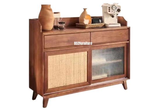 (包送貨安裝 | Delivery and Assembly Included)  A421日式實木餐邊櫃 (Japanese Style Sideboard)