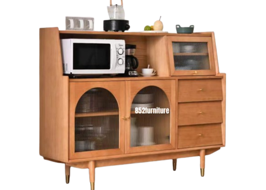 (包送貨安裝 | Delivery and Assembly Included) A435長虹玻璃餐櫃 (Reeded glass sideboard)