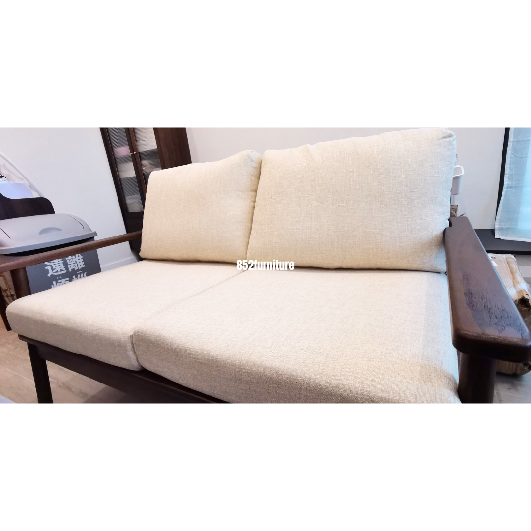 (包送貨安裝 | Delivery and Assembly Included) A410日式木制布梳化 (Fabric Sofa)