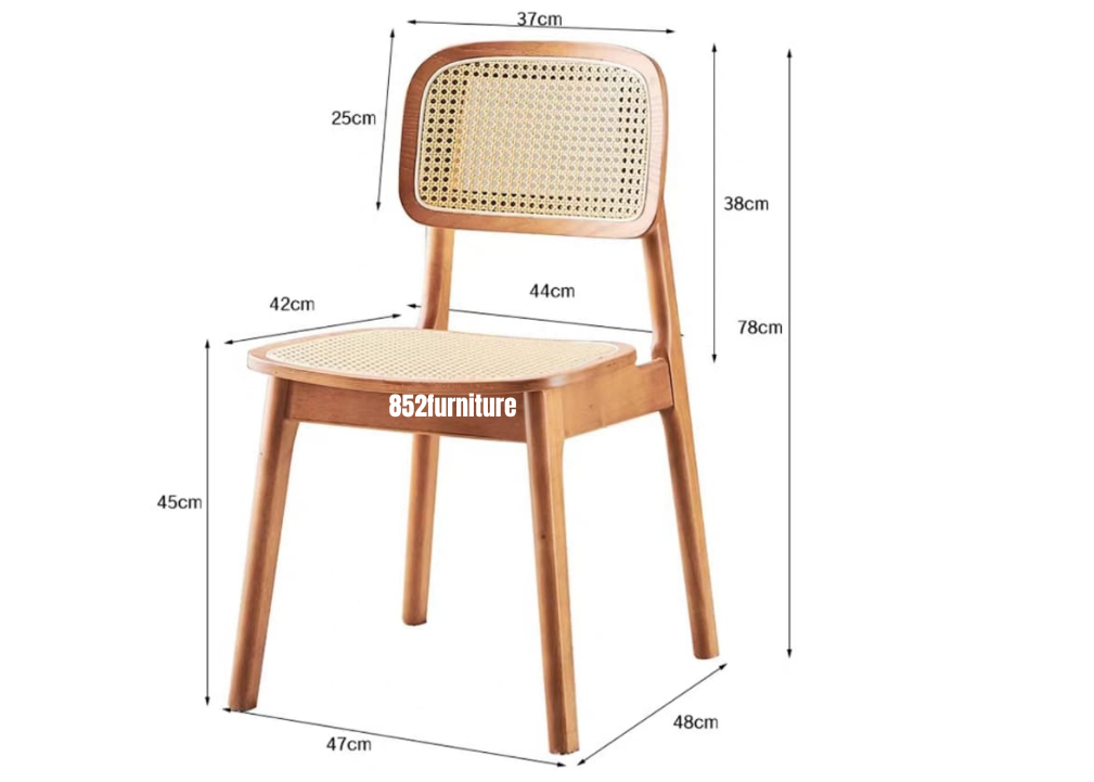 (包送貨安裝 | Delivery and Assembly Included) A040 實木餐椅 (Solid Wood Dining Charis)