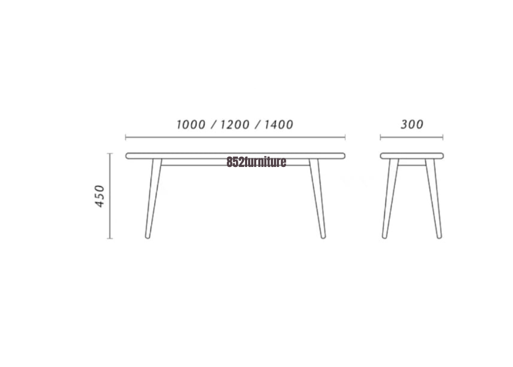 (包送貨安裝 | Delivery and Assembly Included)  A056 日式實木長椅 (Solid wood bench)